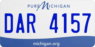 MI license plate DAR4157