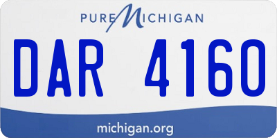 MI license plate DAR4160