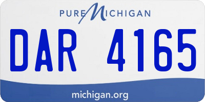 MI license plate DAR4165