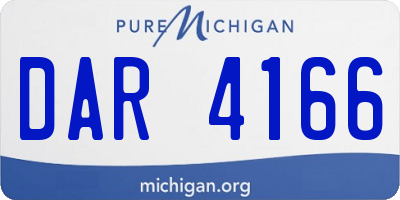 MI license plate DAR4166