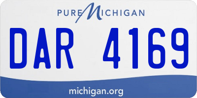 MI license plate DAR4169