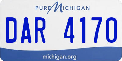 MI license plate DAR4170