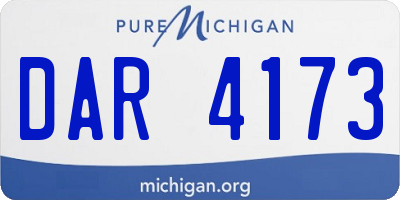 MI license plate DAR4173
