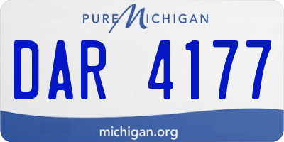 MI license plate DAR4177