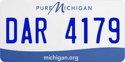 MI license plate DAR4179