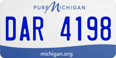 MI license plate DAR4198