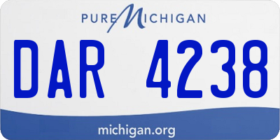 MI license plate DAR4238