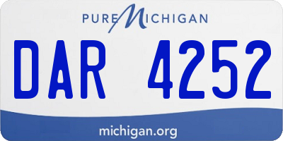 MI license plate DAR4252
