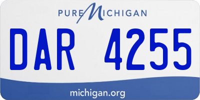 MI license plate DAR4255