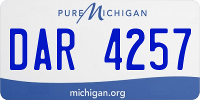 MI license plate DAR4257