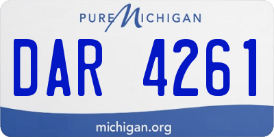 MI license plate DAR4261
