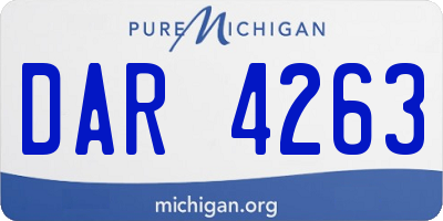 MI license plate DAR4263