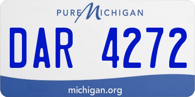 MI license plate DAR4272