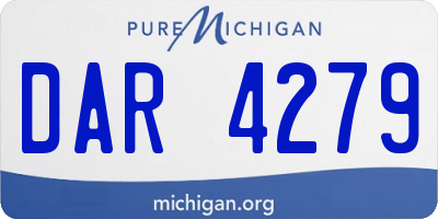 MI license plate DAR4279