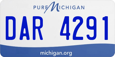 MI license plate DAR4291