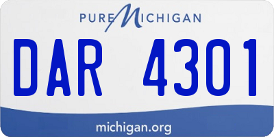 MI license plate DAR4301