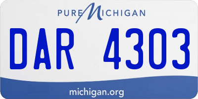 MI license plate DAR4303