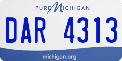 MI license plate DAR4313