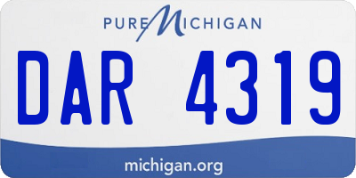 MI license plate DAR4319