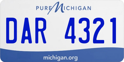 MI license plate DAR4321