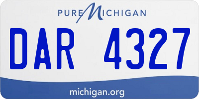 MI license plate DAR4327