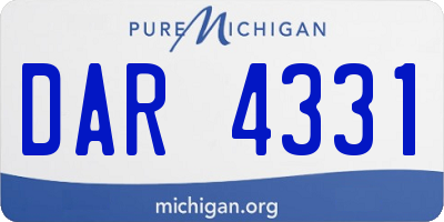 MI license plate DAR4331