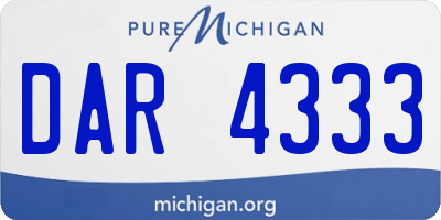 MI license plate DAR4333