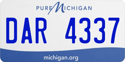 MI license plate DAR4337