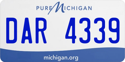 MI license plate DAR4339