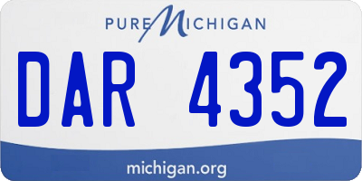 MI license plate DAR4352