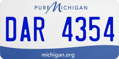 MI license plate DAR4354
