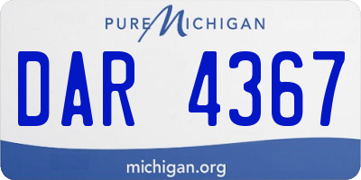 MI license plate DAR4367