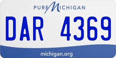 MI license plate DAR4369