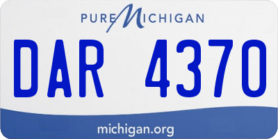 MI license plate DAR4370