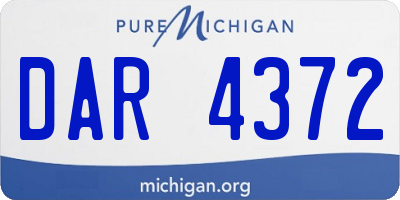 MI license plate DAR4372