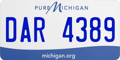 MI license plate DAR4389