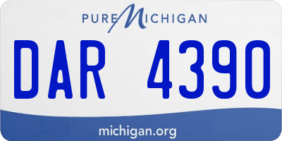 MI license plate DAR4390
