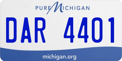 MI license plate DAR4401