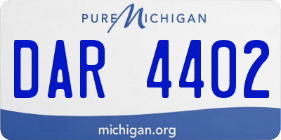 MI license plate DAR4402