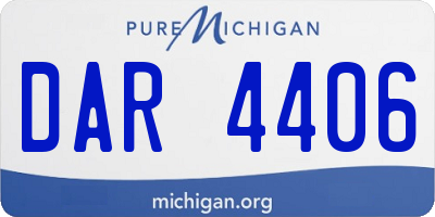 MI license plate DAR4406
