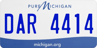 MI license plate DAR4414