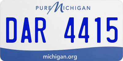 MI license plate DAR4415