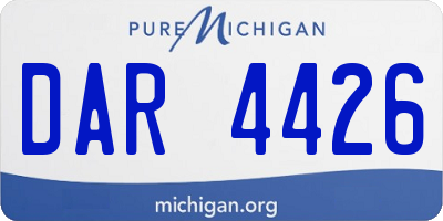 MI license plate DAR4426