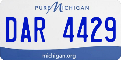MI license plate DAR4429