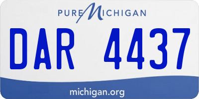 MI license plate DAR4437