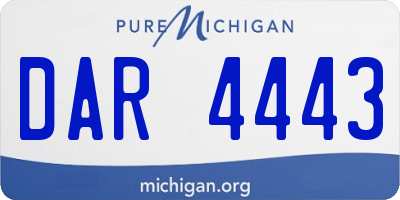 MI license plate DAR4443