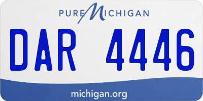 MI license plate DAR4446
