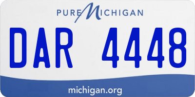 MI license plate DAR4448