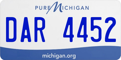 MI license plate DAR4452