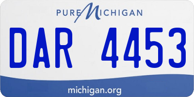 MI license plate DAR4453